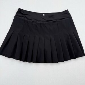 Kyodan Black Pleated Athletic Skort Women Medium Tennis Golf Running Skirt Zip